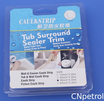 White Mildewproof Wall Caulk Tub Surround Sealer Trim Waterproof Mold Proof Self Adhesive Tape