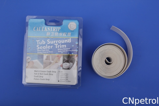 PVC Caulk Strip Seam Joint Caulkstrip Tub Surround Sealer Trim 22mm X 2.8m / 3.2m White Gray .