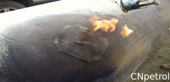 Heat-Applied Cross-Linked Polyethylene Backing Repair Patch For PE Coating Damage Repair